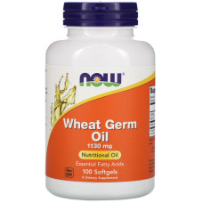 Масло зародышей пшеницы, Wheat Germ Oil, Now Foods, 1130 мг, 100 гелевых капсул