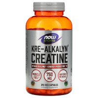 Креатин, Kre-Alkalyn Creatine, Now Foods, Sports, 750 мг, 240 вегетарианских капсул
