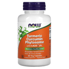 Куркумин фитосома, Turmeric Curcumin Phytosome, Now Foods, 500 мг, 60 вегетарианских капсул