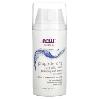 Крем з прогестероном, Cream Progesterone, Now Foods, Solutions, балансуючий крем для шкіри, без запаху, 85 г