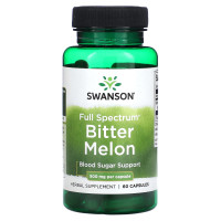 Горькая дыня, Bitter Melon, Swanson, 500 мг, 60 капсул