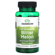 Горькая дыня, Bitter Melon, Swanson, 500 мг, 60 капсул