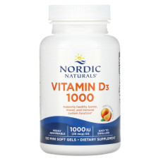 Вітамін D3 (апельсин), Vitamin D3, Nordic Naturals, 1000 МО, 120 гелевих капсул