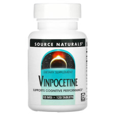 Вітаміни для мозку, Vinpocetine, Source Naturals, 10 мг, 120 таблеток