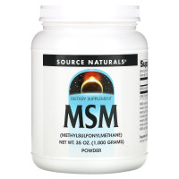 Метилсульфонілметан, MSM Powder, Source Naturals, порошок, 1000 г