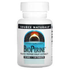 Биоперин (Bioperine), Source Naturals, 10 мг, 120 таблеток