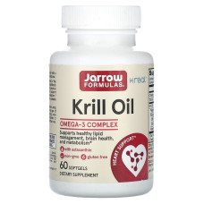 Масло криля, Krill Oil, Jarrow Formulas, 60 гелевых капсул