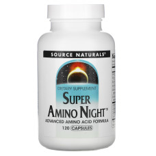 Амінокислотний комплекс для сну, Super Amino Night, Source Naturals, 120 капсул