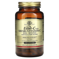 Витамин С эстер плюс, Ester-C Plus Vitamin C, Solgar, 500 мг, 90 капсул