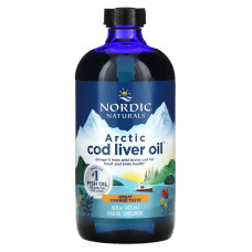 Рыбий жир из печени трески (апельсин), Cod Liver Oil, Nordic Naturals, арктический, 473 мл.