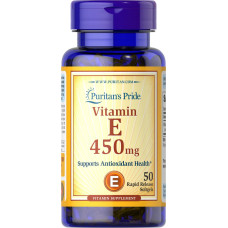Вітамін Е, Vitamin E, Puritan's Pride, 450 мг, 50 капсул