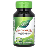 Хлорофилл, Chlorophyll Concentrate, Nature's Way, концентрат, 100 мг, 90 гелевых капсул (50 мг на капсулу)