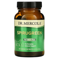 Иммунная защита животных, SpiruGreen, Dr. Mercola, для кошек и собак, 180 таблеток (90 г)