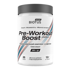 Предтренировочный комплекс, Pre-workout Boost, Biotus, вкус вишни, 350 г