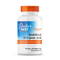 R-липоевая кислота, R-Lipoic Acid, Doctor's Best, с биоусиленным Na-RALA, 100 мг, 60 веганских капсул