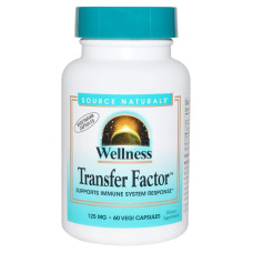 Молозиво, Transfer Factor, Source Naturals, Wellness, 125 мг, 60 кап.
