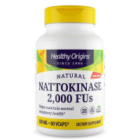 Наттокіназа, Nattokinase 2,000 FU's, Healthy Origins, 100 мг, 60 капсул