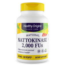 Наттокиназа, Nattokinase 2,000 FU's, Healthy Origins, 100 мг, 60 капсул