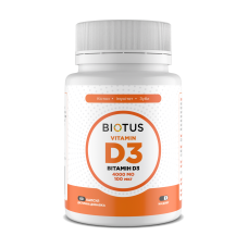 Витамин D3, Vitamin D3, Biotus, 100 мкг (4000 МЕ), 60 капсул