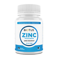 Цинк пиколинат, Zinc Picolinate, Biotus, 22 мг, 60 капсул