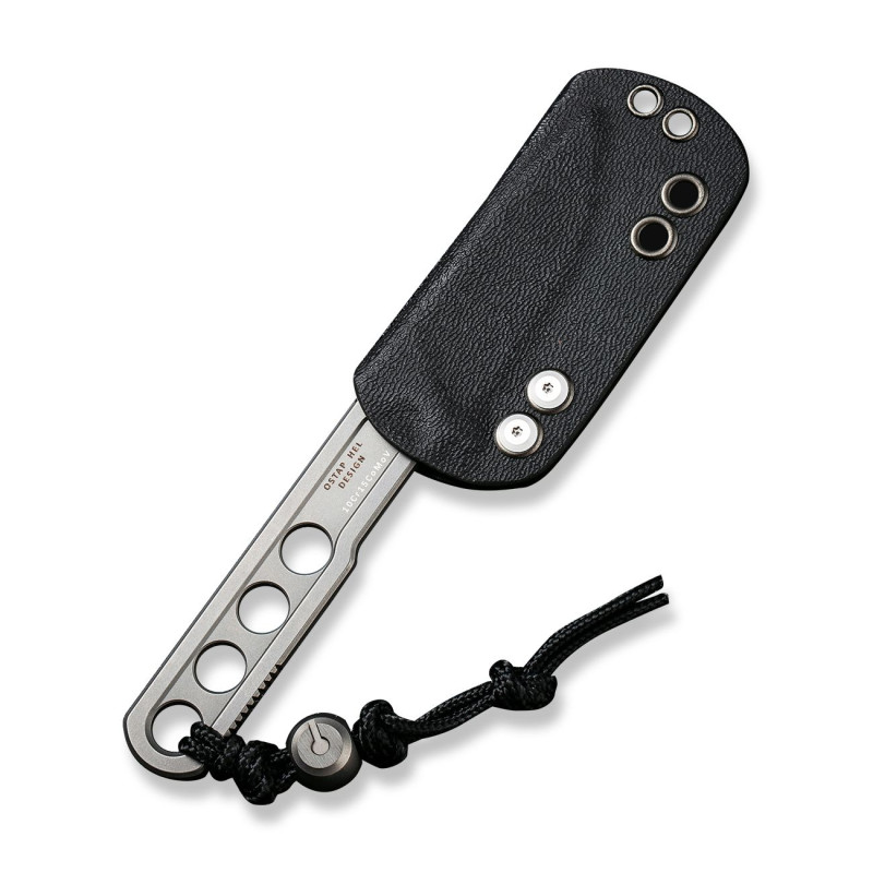 Ніж фіксований тактичний Civivi Circulus, (5 см) 10Cr15CoMoV сірий з бусиною з титану 6AL4V