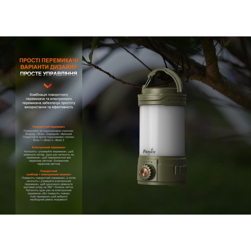 Ліхтар кемпінговий Fenix CL26R Pro, мармуровий білий