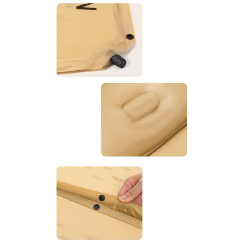 Матрац туристичний із подушкою, самонадувний двомісний Naturehike CNH22DZ013,196x132x3 см, жовтий