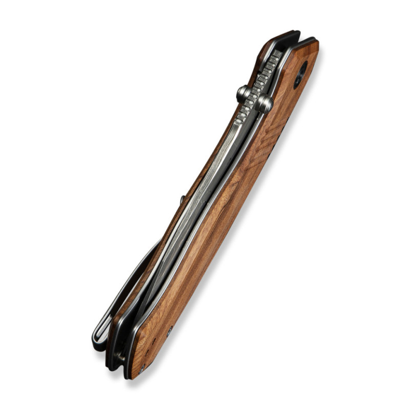 Ніж складаний туристичний Civivi Placoid, (9.3 см) Damascus / Guibourtia Wood