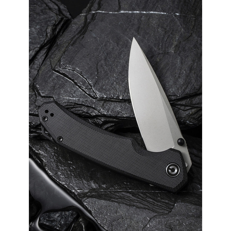 Ніж складаний туристичний Civivi Brazen, (8.8 см) 14C28N / G10 чорний