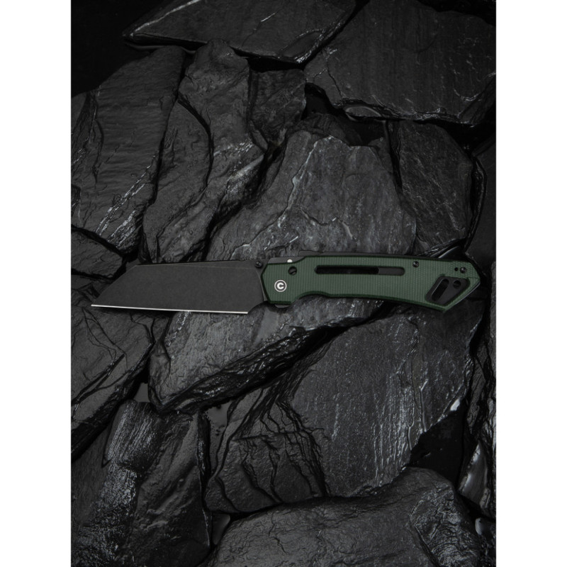 Ніж складаний тактичний Civivi Buster FG, (10.7 см) Nitro-V / Micarta темно-зелений