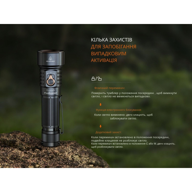 Ліхтар ручний Fenix LD36RFC вогняний камуфляж