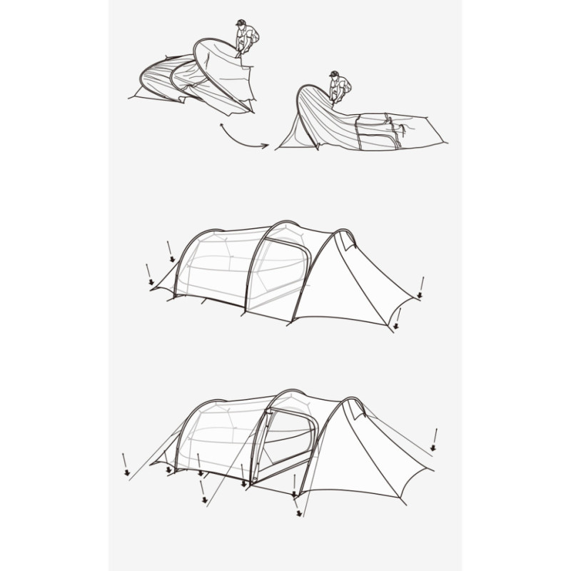 Намет тримісний Naturehike Opalus, UL, NH17L001-L, світло-зелений