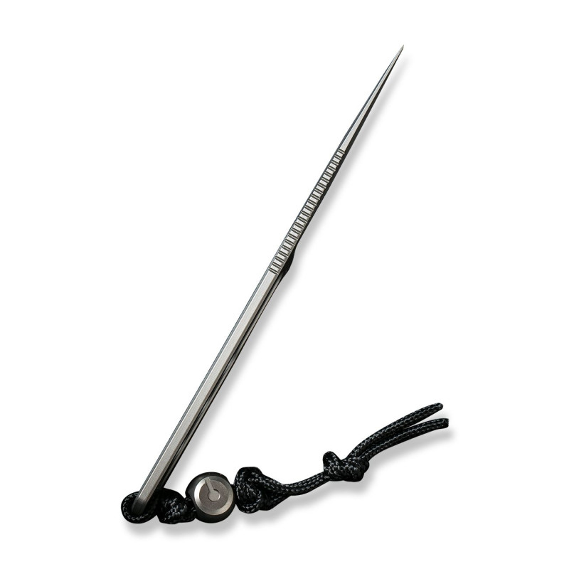 Ніж фіксований тактичний Civivi Circulus, (5 см) 10Cr15CoMoV сірий з бусиною з титану 6AL4V