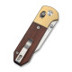 Ніж складаний кишеньковий Civivi Yonder Clip Point (7.3 см) 14C28N / Wood and Brass натуральний