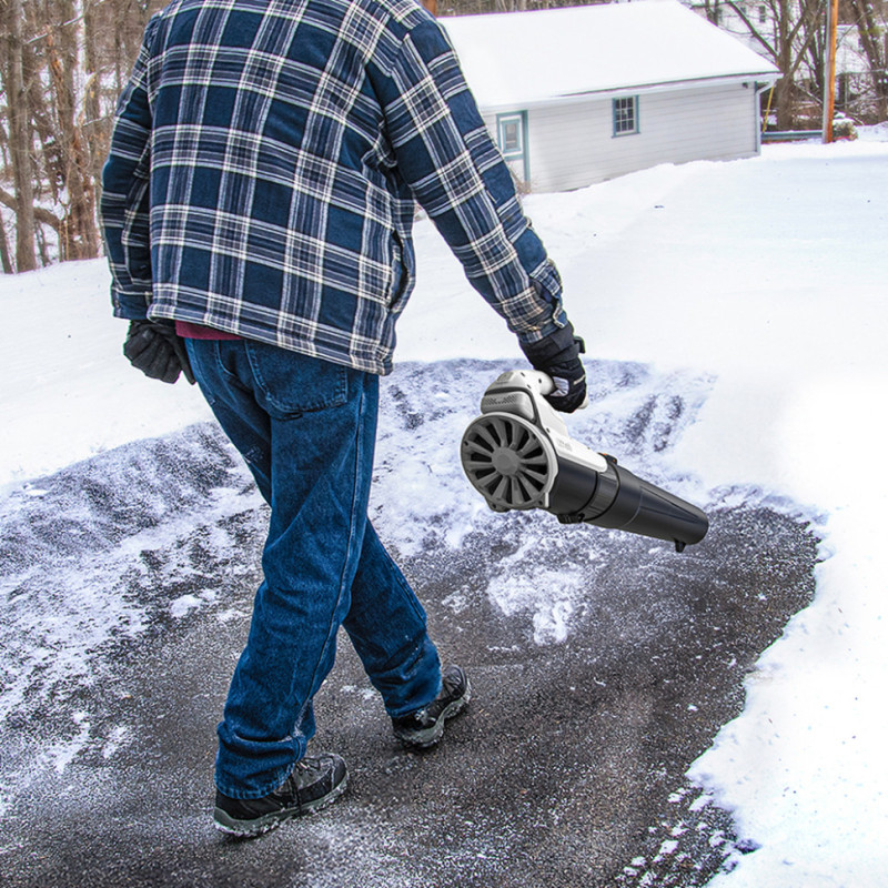 Акумуляторна повітродувка садова Litheli, живлення від павербанку (УМБ Litheli Power Bank 10000 mAh, 45 W, 2А в комплекті)