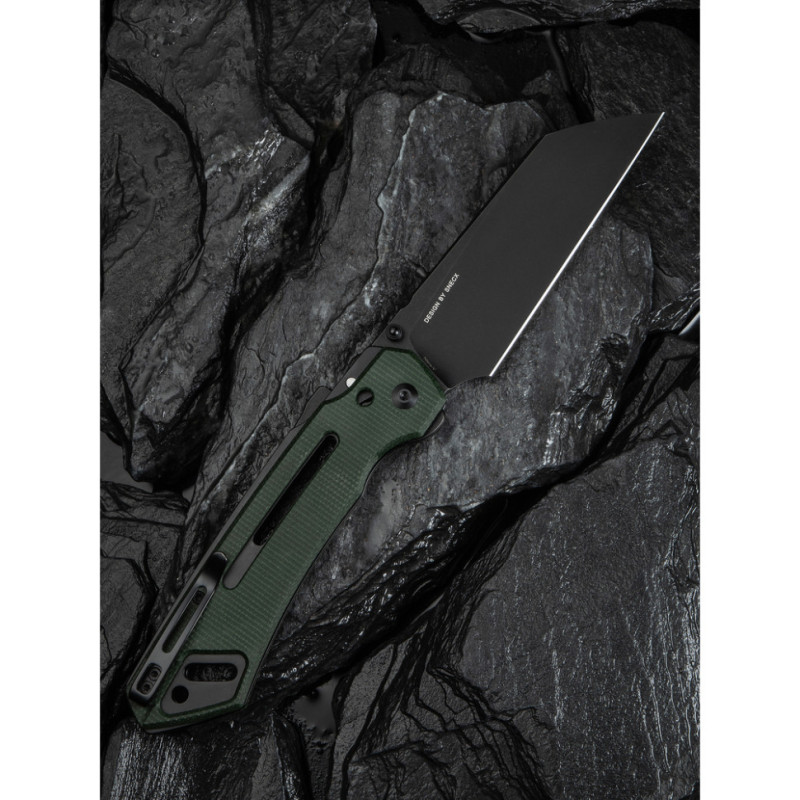 Ніж складаний тактичний Civivi Buster FG, (10.7 см) Nitro-V / Micarta темно-зелений