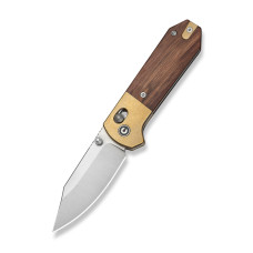 Ніж складаний кишеньковий Civivi Yonder Clip Point (7.3 см) 14C28N / Wood and Brass натуральний