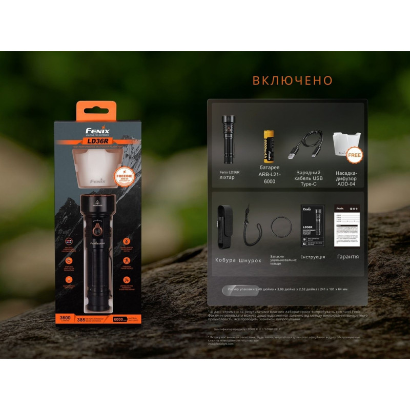 Ліхтар ручний Fenix LD36RFC вогняний камуфляж