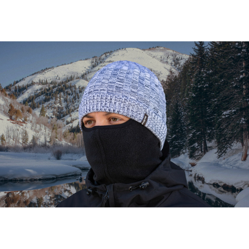 Водонепроникна шапка Dexshell Heathered Rib Knit Beanie, onesize (56-58 см), біло-сіра