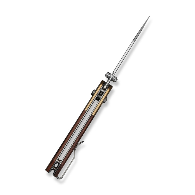 Ніж складаний кишеньковий Civivi Yonder Clip Point (7.3 см) 14C28N / Wood and Brass натуральний