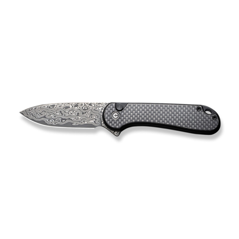 Ніж складаний кишеньковий Civivi Elementum II, (7.5 см) Damascus / Carbon Fiber & G10
