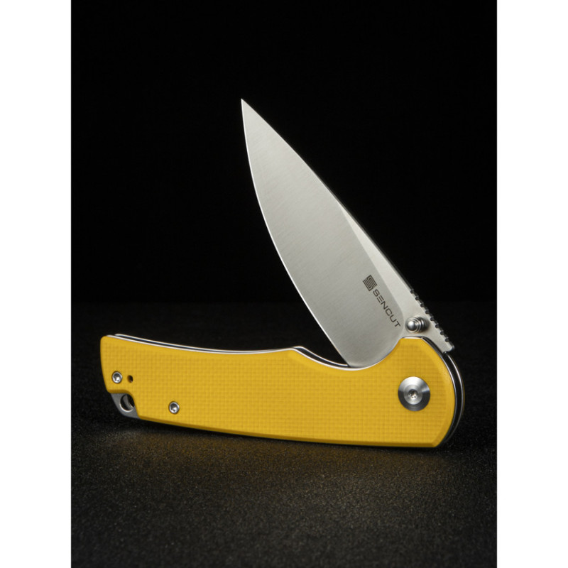 Ніж складаний туристичний Sencut Praktisk, (9.1 см) 9Cr18MoV / G10 жовтий