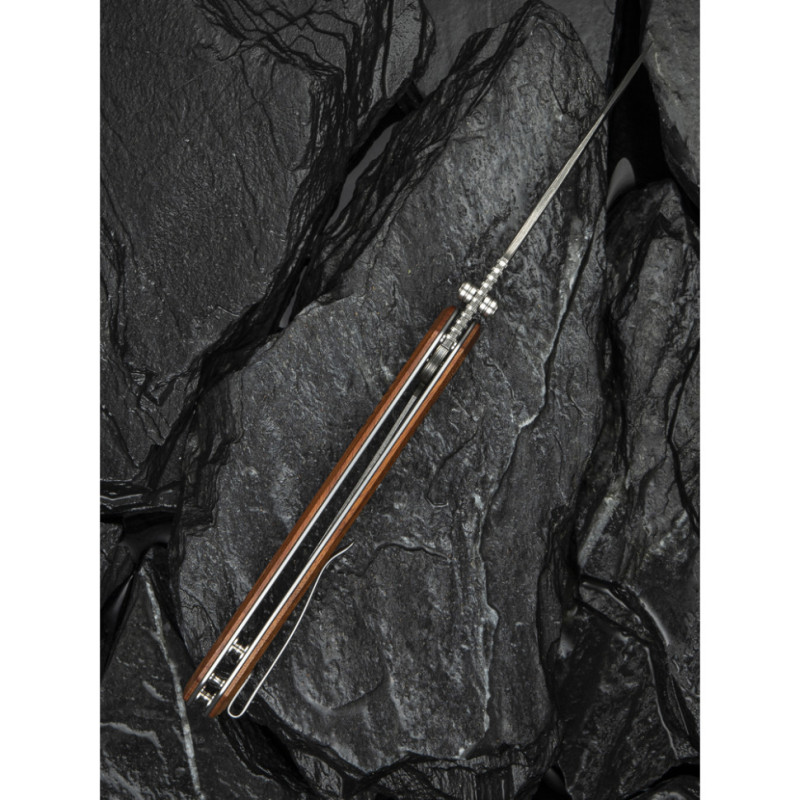 Ніж складаний туристичний Civivi Placoid, (9.3 см) Damascus / Guibourtia Wood