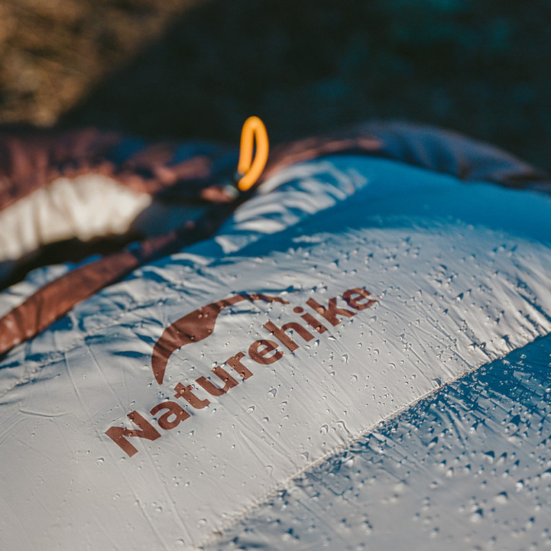 Спальник з натуральним пухом Naturehike Snowbird CNK2550WS014 SP550, p-р L, коричневий 992 г