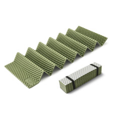 Килимок туристичний складаний одномісний IXPE Naturehike CNK2450WS044 з алюмінієвою плівкою, 195x60x1.8 см, оливковий