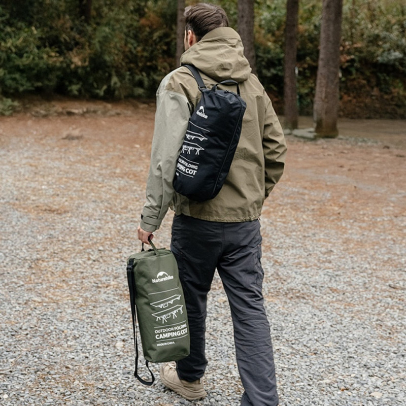 Ліжко складане туристичне ультралегке Naturehike XJC04 Q-9E NH19JJ006, одномісне, 190 х 70 х 38 см, чорний
