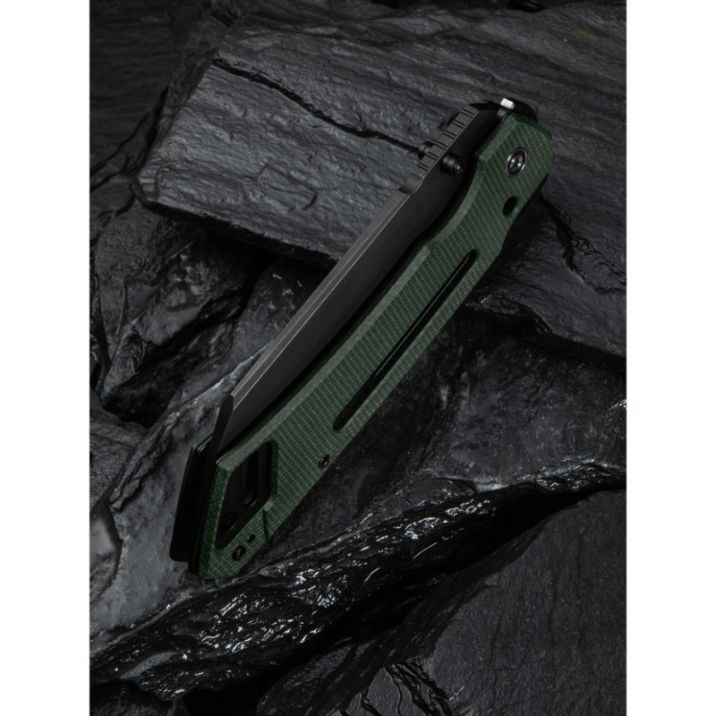 Ніж складаний тактичний Civivi Buster FG, (10.7 см) Nitro-V / Micarta темно-зелений
