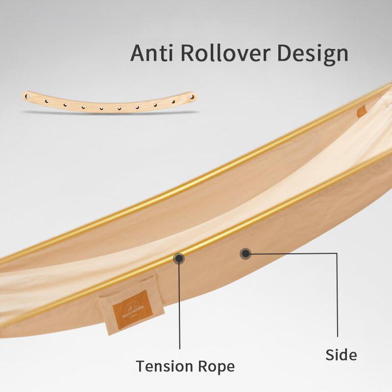 Гамак одномісний без перекидання Naturehike NH20DC001, бавовна, коричневий