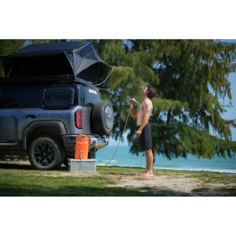 Душ портативний із ємністю та насосом Flextail Tiny Shower Bucket, 20л, помаранчевий