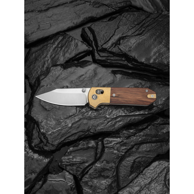 Ніж складаний кишеньковий Civivi Yonder Clip Point (7.3 см) 14C28N / Wood and Brass натуральний
